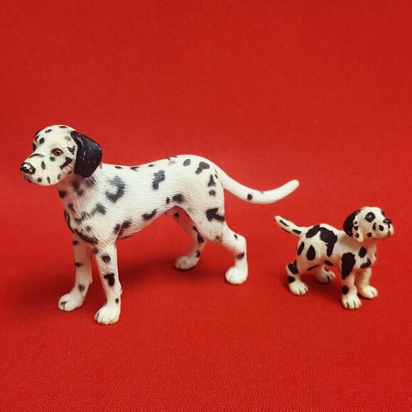 Two Schleich Dalmatian Dog Figurines Adult Male & Puppy 2006 - Picture 3 of 9